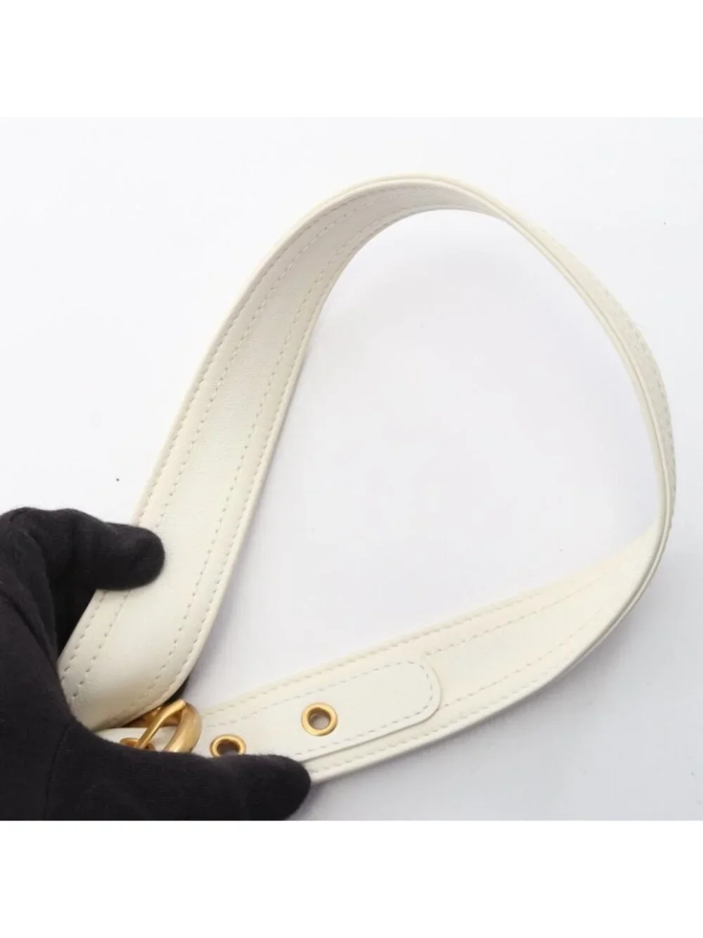Chanel Shoulder Bag Quilted 2-Way White Lambskin